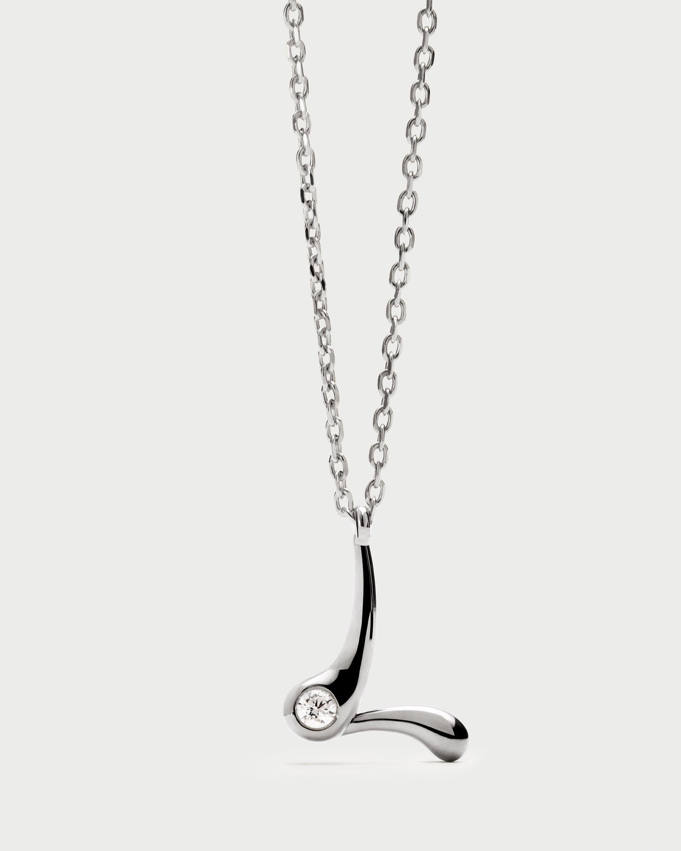 Collana PDPAOLA con ciondolo in argento con l’iniziale L CO02-B85-U