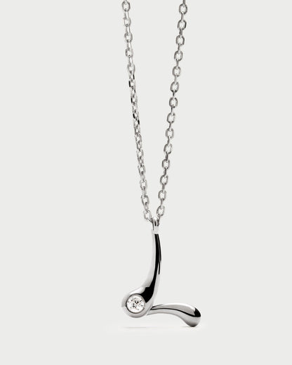Collana PDPAOLA con ciondolo in argento con l’iniziale L CO02-B85-U