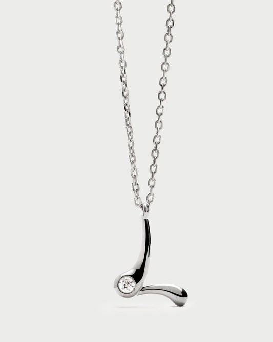 Collana PDPAOLA con ciondolo in argento con l’iniziale L CO02-B85-U