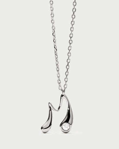 Collana PDPAOLA con ciondolo in argento con l’iniziale M CO02-B86-U