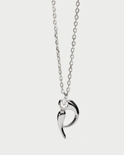 Collana PDPAOLA con ciondolo in argento con l’iniziale P CO02-B89-U