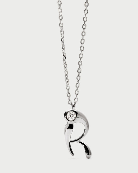 Collana PD PAOLA R initial silver pendant necklace CO02-B91