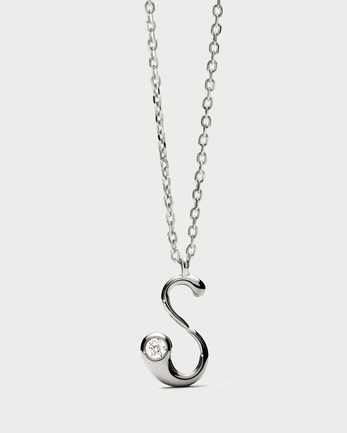 Collana PD PAOLA S initial silver pendant necklace CO02-B92