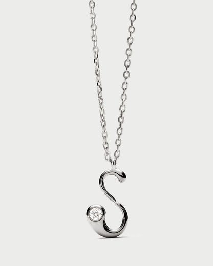 Collana PD PAOLA S initial silver pendant necklace CO02-B92