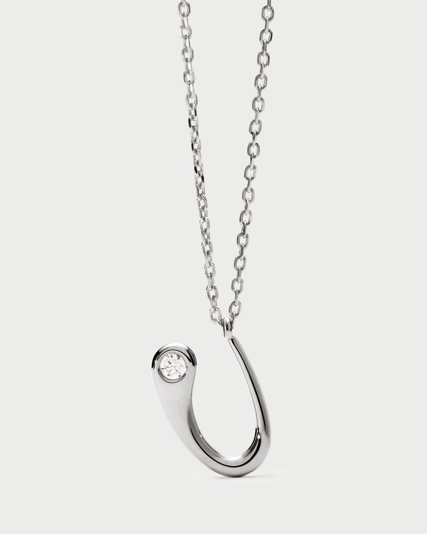 Collana PD PAOLA U initial silver pendant necklace CO02-B94