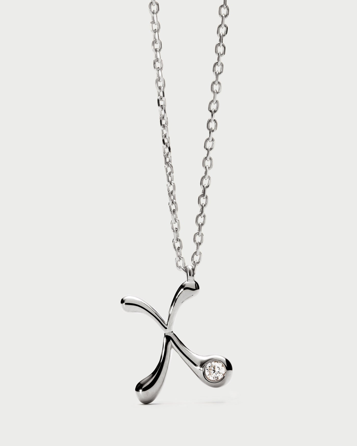 Collana PD PAOLA X initial silver pendant necklace CO02-B97-U