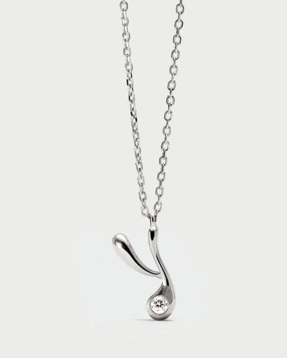 Collana PD PAOLA Y initial silver pendant necklace CO02-B98-U