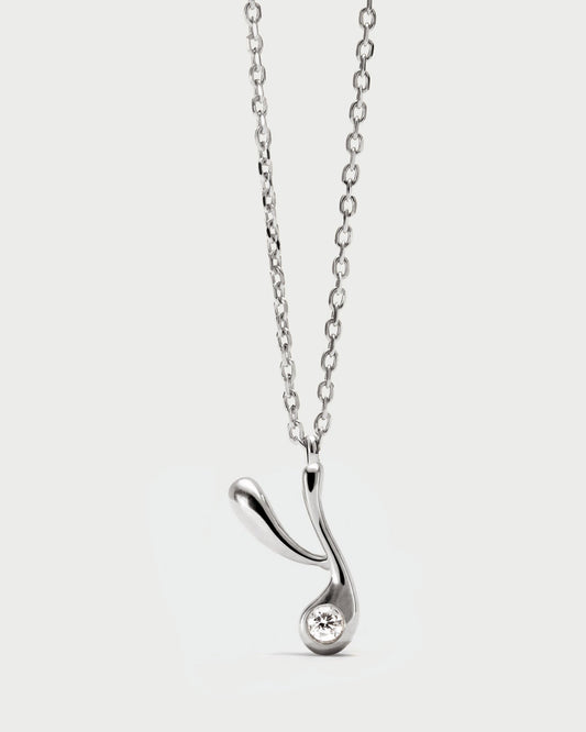 Collana PD PAOLA Y initial silver pendant necklace CO02-B98-U