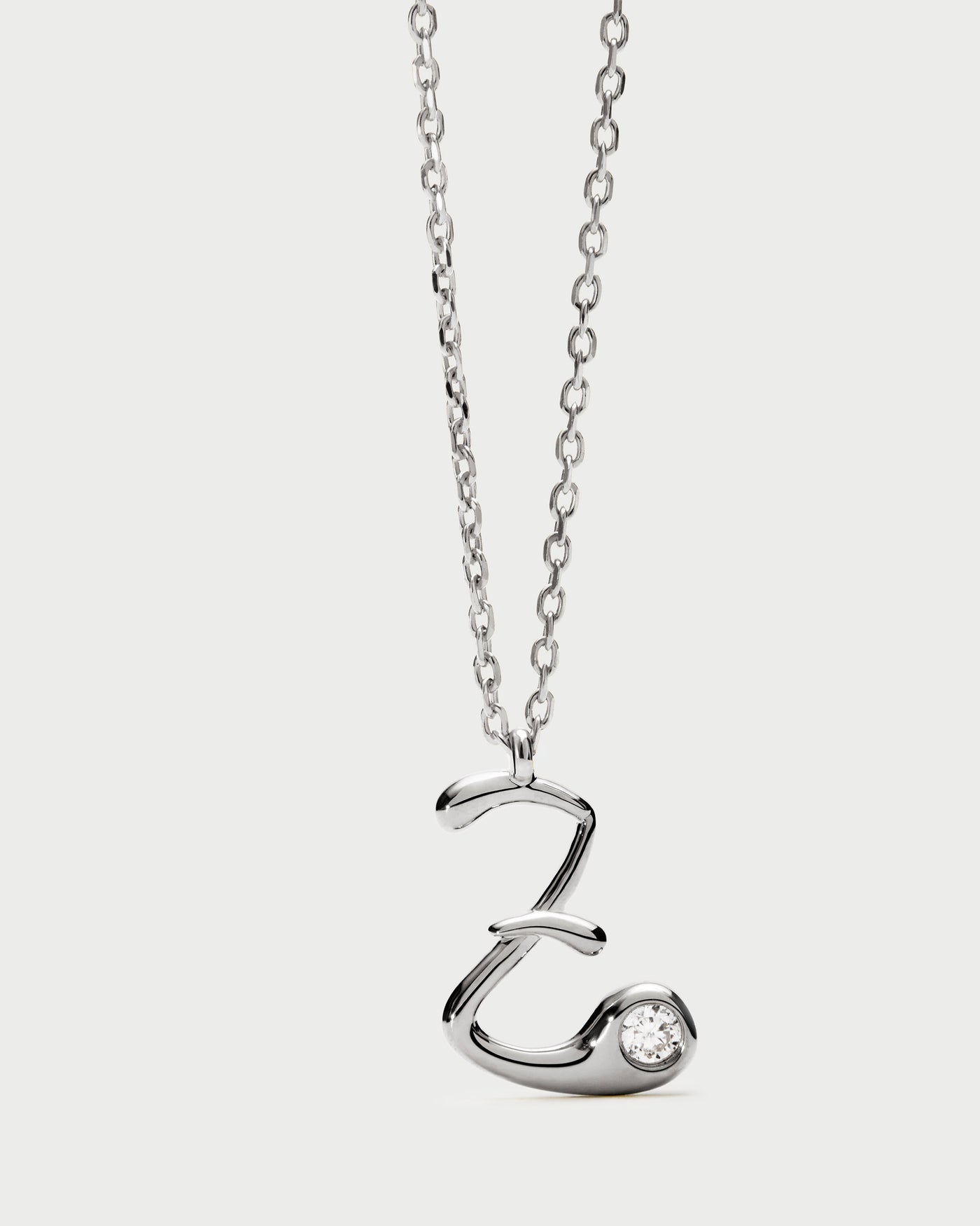 Collana PD PAOLA Z initial silver pendant necklace CO02-B99-U
