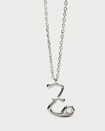 Collana PD PAOLA Z initial silver pendant necklace CO02-B99-U