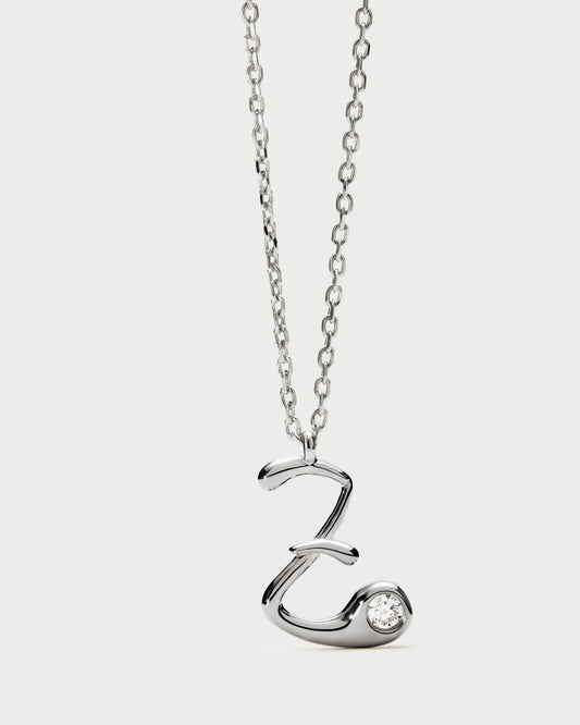 Collana PD PAOLA Z initial silver pendant necklace CO02-B99-U