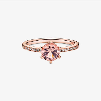 Pandora Sparkling Pink Crown Solitaire Ring 188289C01