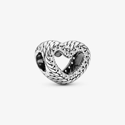Charm Pendente Pandora a Cuore Aperto con Maglia Snake 799100C01