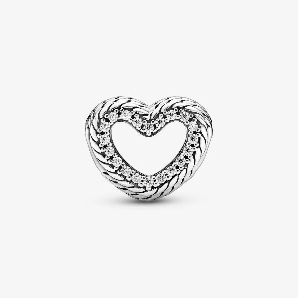 Charm Pendente Pandora a Cuore Aperto con Maglia Snake 799100C01