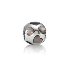 Charm Pandora Cuori Madreperla Neri 790398MPB