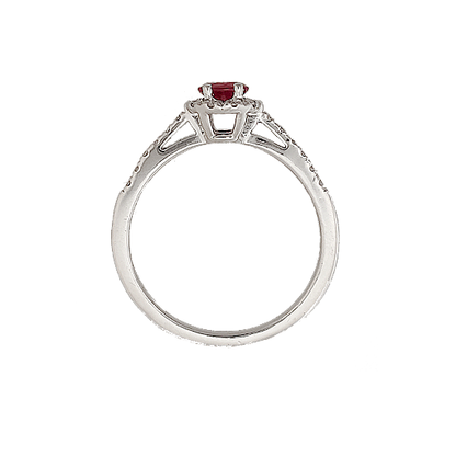 Casadei Ring in White Gold, Ruby and Diamonds