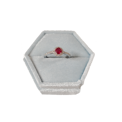 Casadei Ring in White Gold, Ruby and Diamonds