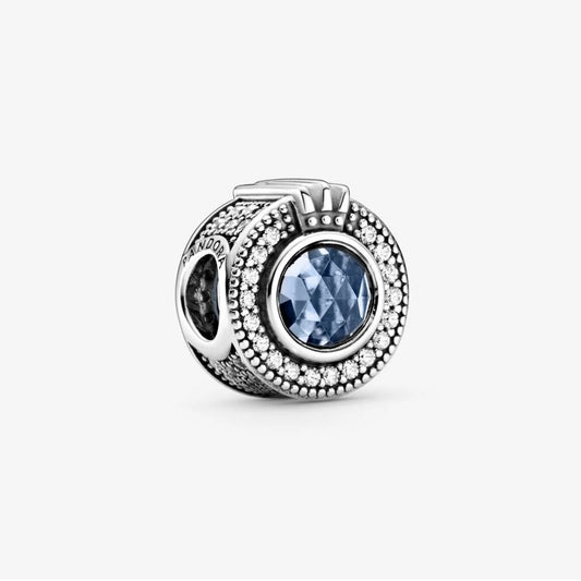 Charm Pandora Blu con O Coronata Scintillante 799058C01