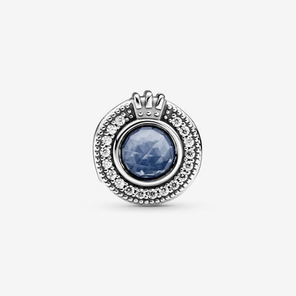 Charm Pandora Blu con O Coronata Scintillante 799058C01