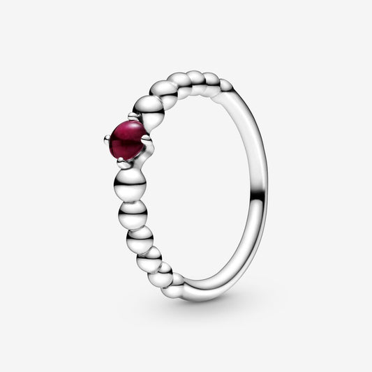 Anello Pandora Rosso Scuro Decorato con Sfere 198598C08