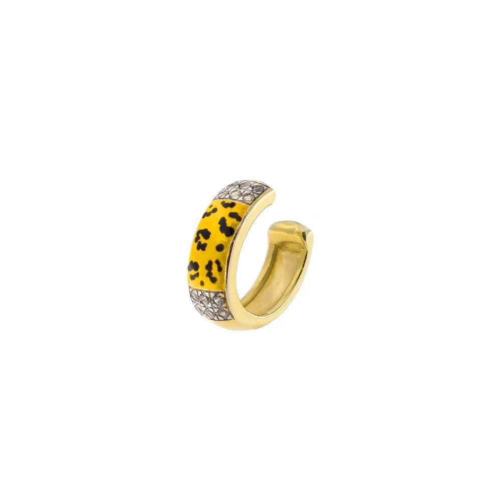 Earcuff Rue Des Mille Smalto Jungle Tribe con Zirconi Smalto Maculato EARJ-01A