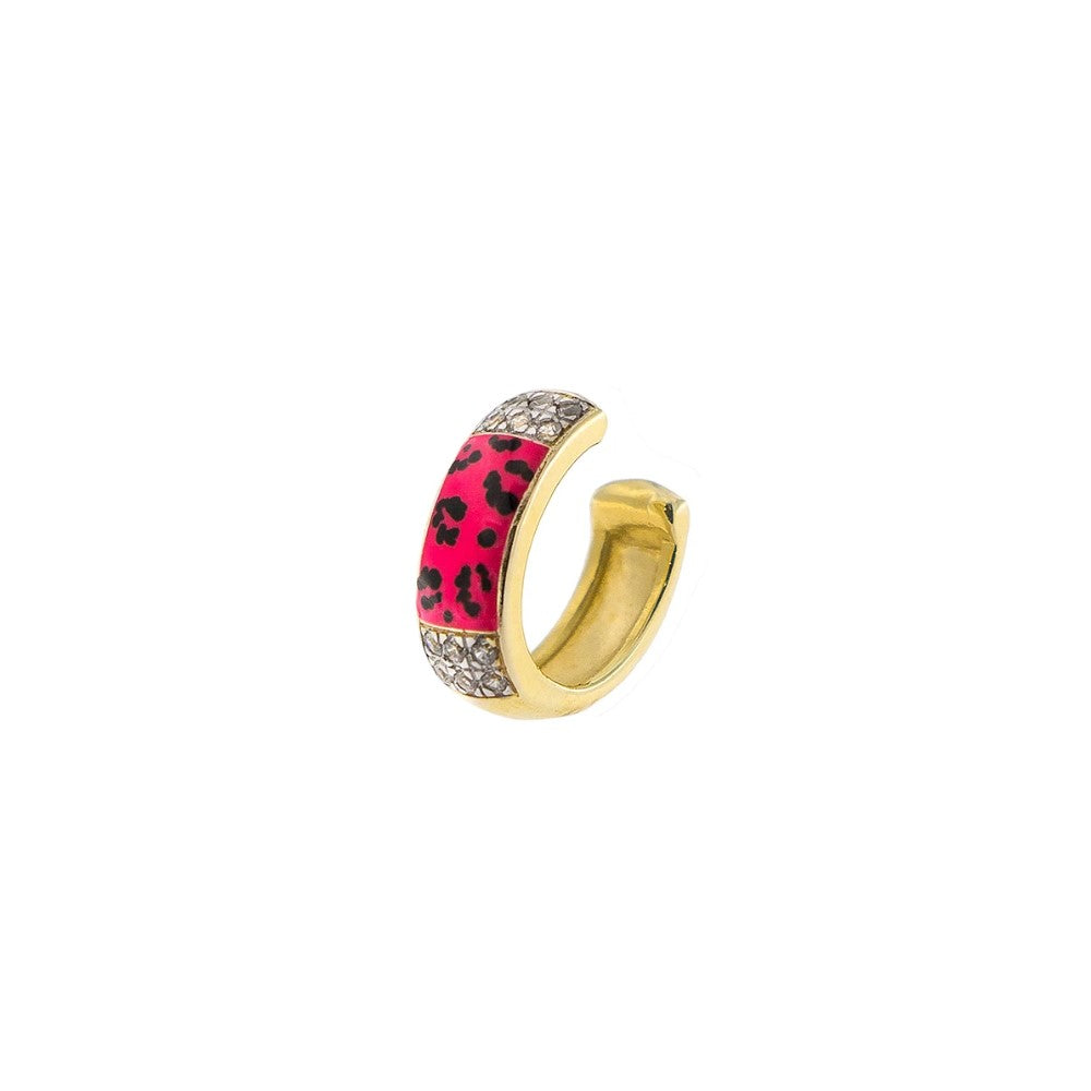 Earcuff Rue Des Mille Smalto Jungle Tribe con Zirconi Smalto Maculato EARJ-01A