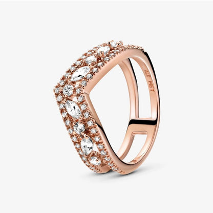 Anello Chevron Pandora Doppio Taglio Marquise 189095C01
