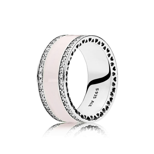 Pandora Pink Hearts Band Ring 191024EN40