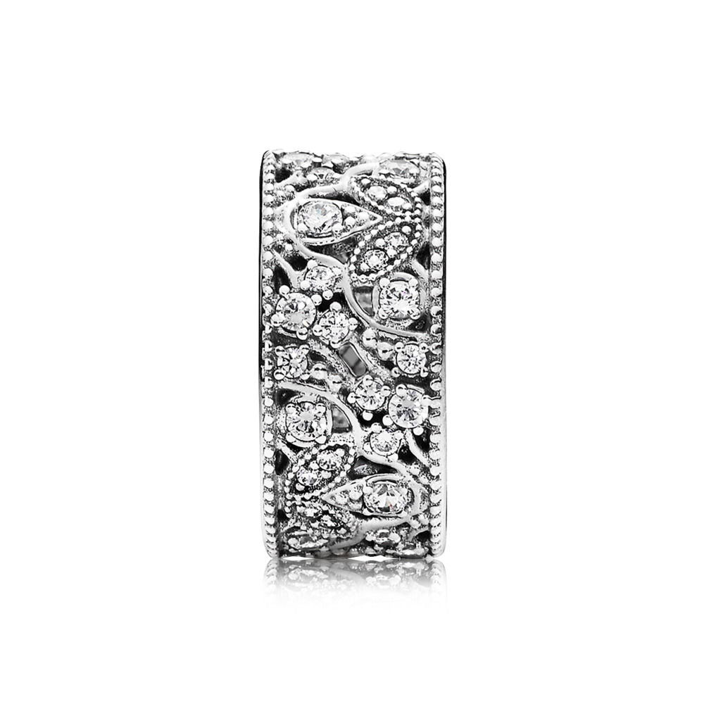 Pandora Sparkling Leaves Band Ring 190965CZ