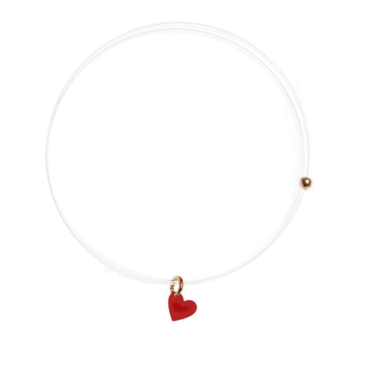 Girocollo Rue Des Mille Lenza con Ciondolo Smaltato Cuore GR-sma-LENZA-CUO