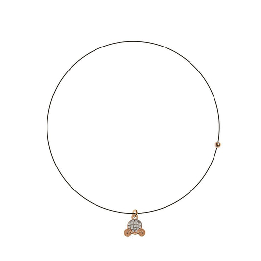 Collana Girocollo Lenza Rue des Mille Ciondolo Carrozza e Zirconi GRZ-LENZA_W_CAR