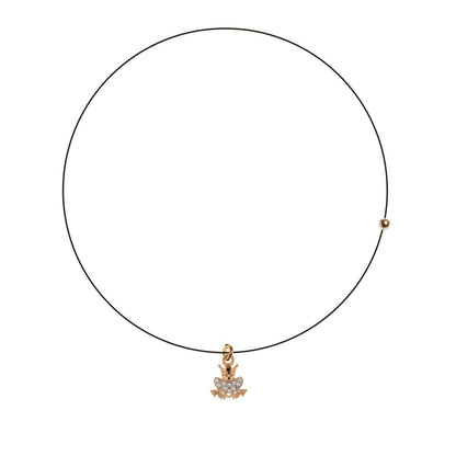 Collana Girocollo Lenza Rue des Mille Ciondolo Ranocchio e Zirconi GRZ-LENZA_W_RAN