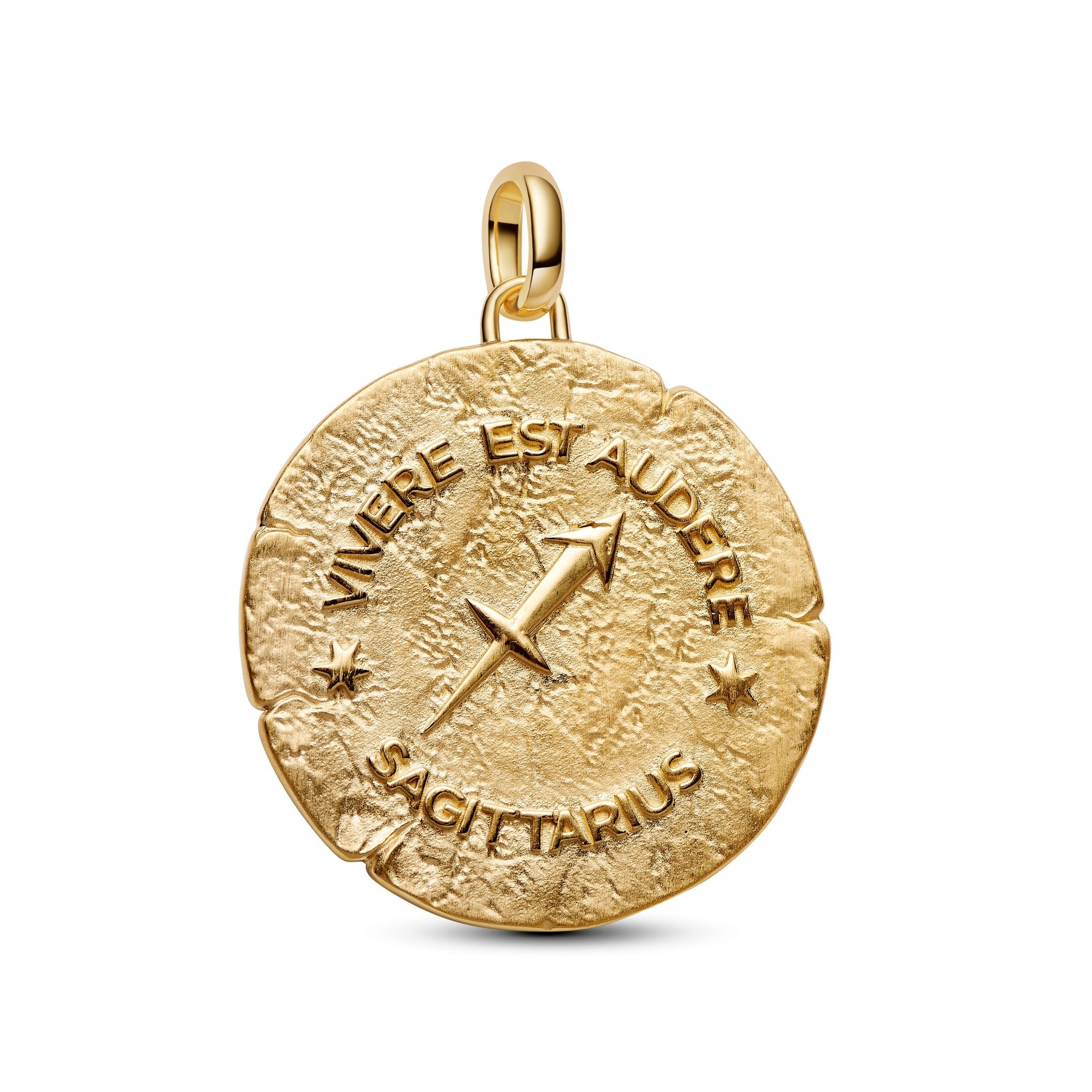 Charm Pandora Medallion XL Sagittario "Vivere Est Audere" - 764995C01