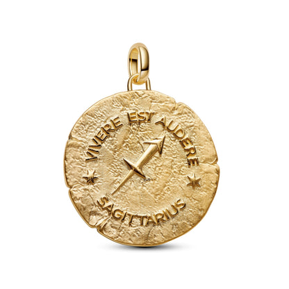 Charm Pandora Medallion XL Sagittario "Vivere Est Audere" - 764995C01