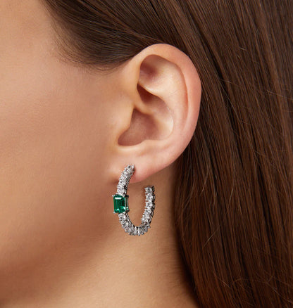J19awj14 Emerald Earrings Silver.2 900x