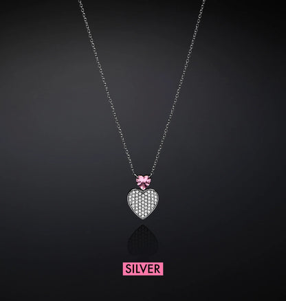 J19axd12 Silver Collana Pink.1
