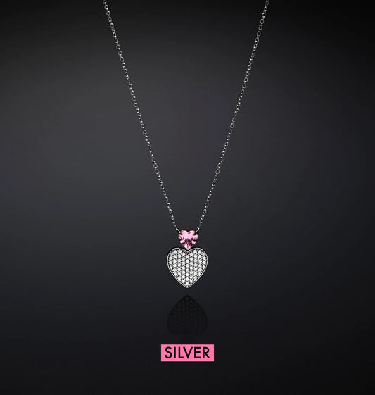 J19axd12 Silver Collana Pink.1