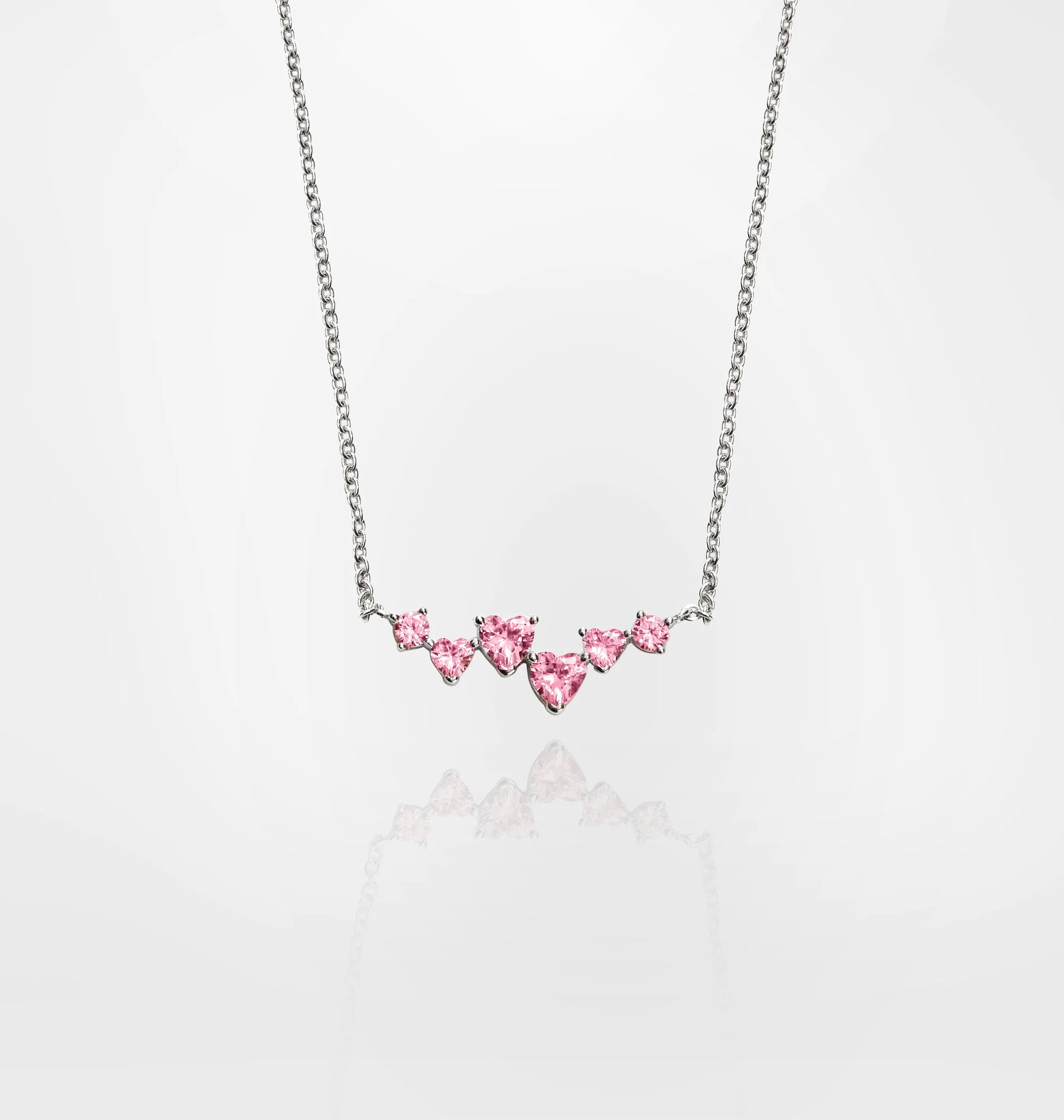 J19axd16 Silver Collana Pink.1