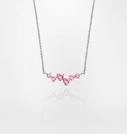 J19axd16 Silver Collana Pink.1