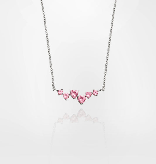 J19axd16 Silver Collana Pink.1