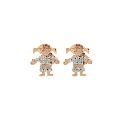 Orecchini Rue Des Mille Lobo Bimba Zirconi ORZ-007 LOB BIMBA