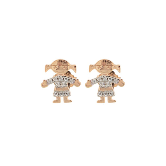 Orecchini Rue Des Mille Lobo Bimba Zirconi ORZ-007 LOB BIMBA
