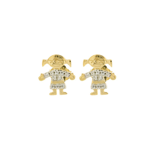 Orecchini Rue Des Mille Lobo Bimba Zirconi ORZ-007 LOB BIMBA