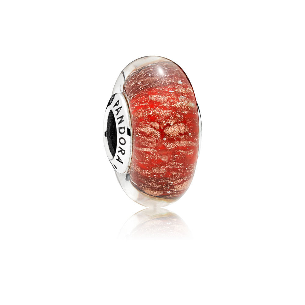 Charm Pandora Vetro Di Murano Rosso Scintillante 796366