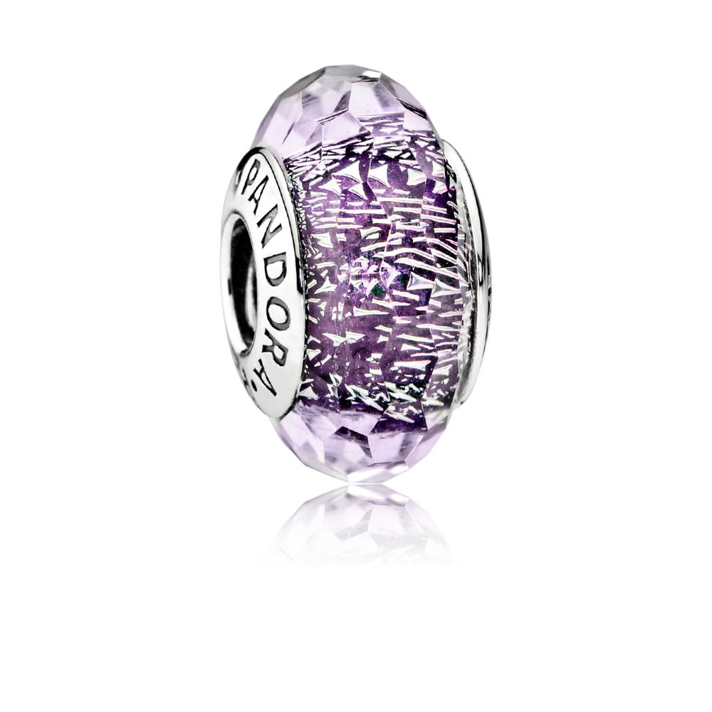 Charm Pandora Vetro Di Murano Sfaccettato Viola Scuro 791663