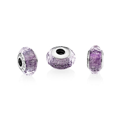 Charm Pandora Vetro Di Murano Sfaccettato Viola Scuro 791663