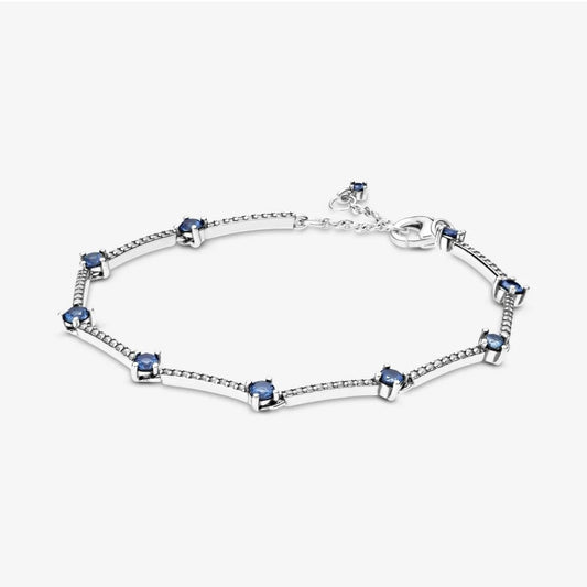 Bracciale Pandora Barre Scintillanti Blu con Pavé 599217C01