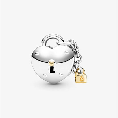 Pandora Charm Heart and Two-Tone Padlock 799160C01