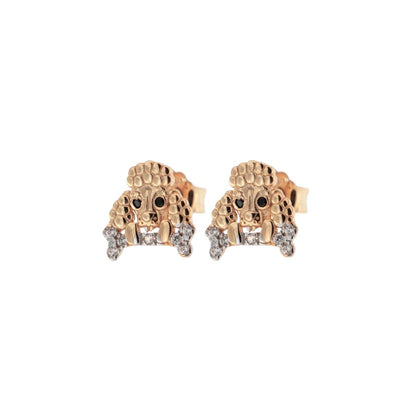 Orecchini Lobo Rue Des Mille Barboncino Zirconi ORZ-007-LOB-BARB