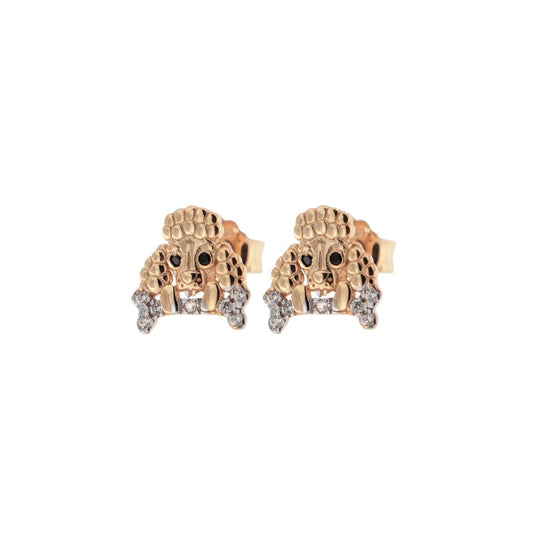Orecchini Lobo Rue Des Mille Barboncino Zirconi ORZ-007-LOB-BARB
